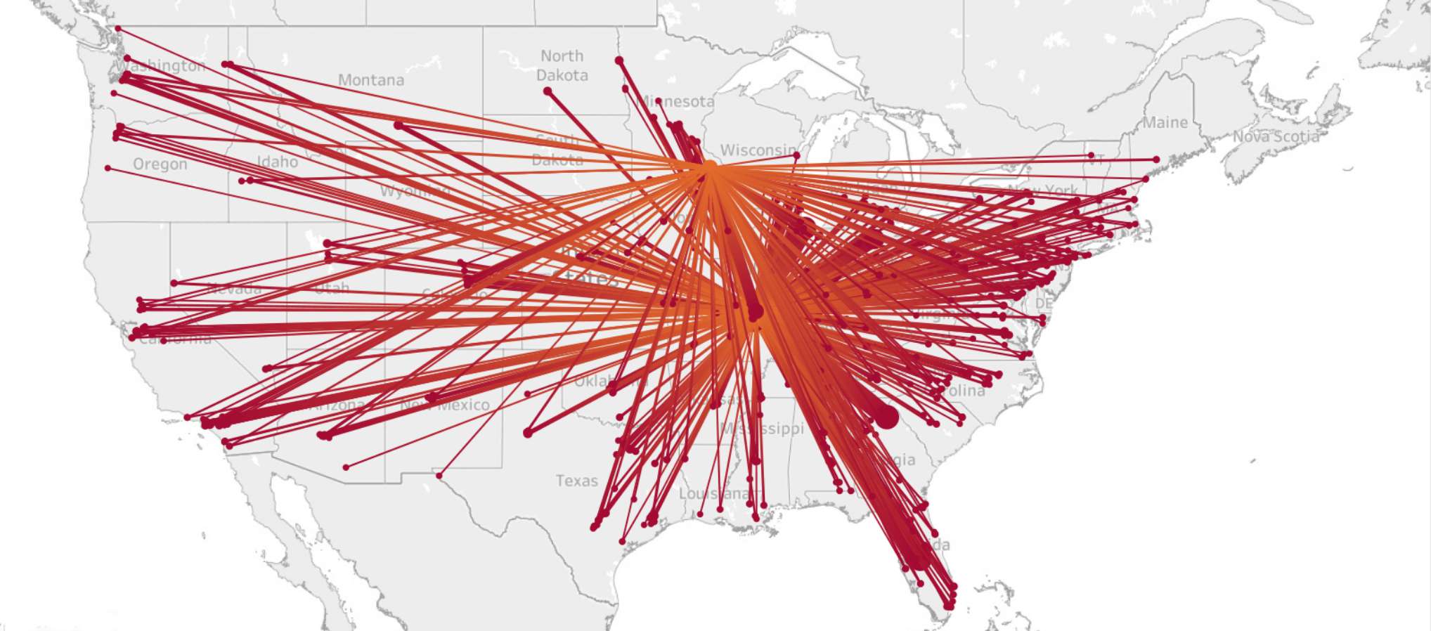 Distribution map